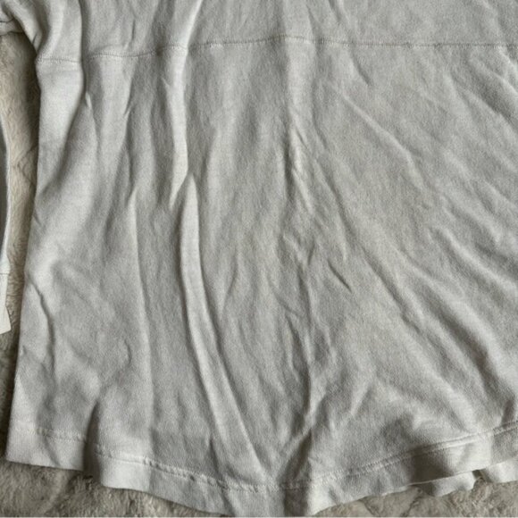 Victoria's Secret PINK | FLAWED White & Black Varsity Crew Sweater | Size Medium - Picture 7 of 12